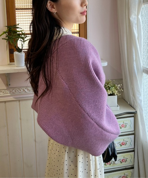 FREE'S MART（フリーズマート）の「◆ボレロニットカーディガン（ニット/セーター・レディース・ホワイト/ブラック/ピンク/グレー/パープル・FREE）」の7枚目の写真