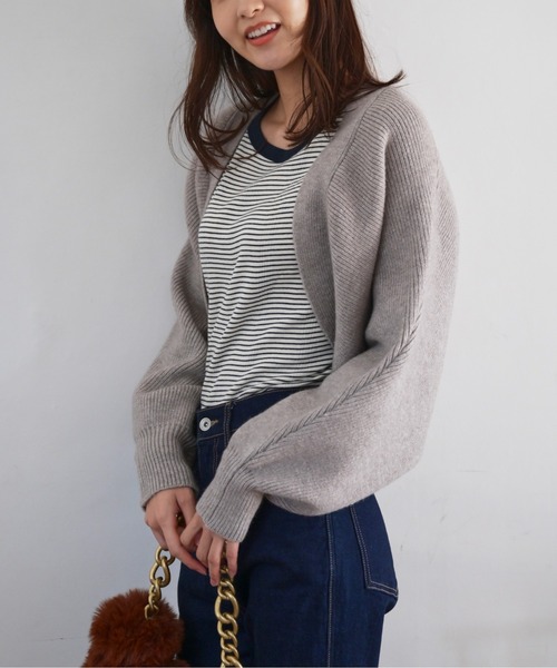 FREE'S MART（フリーズマート）の「◆ボレロニットカーディガン（ニット/セーター・レディース・ホワイト/ブラック/ピンク/グレー/パープル・FREE）」の15枚目の写真