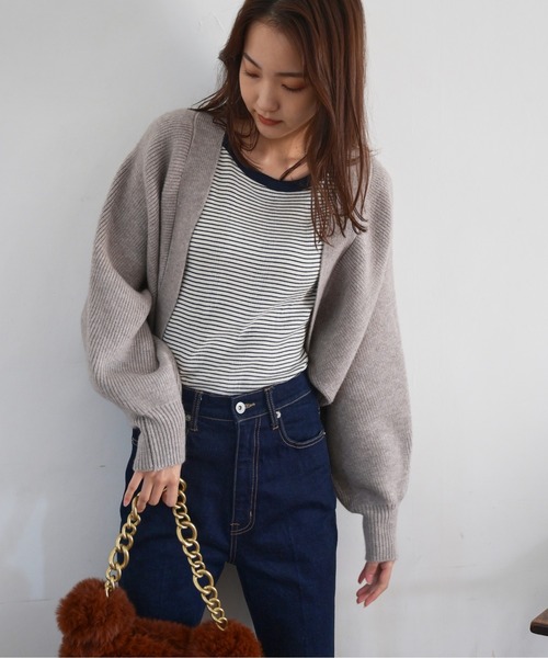 FREE'S MART（フリーズマート）の「◆ボレロニットカーディガン（ニット/セーター・レディース・ホワイト/ブラック/ピンク/グレー/パープル・FREE）」の16枚目の写真