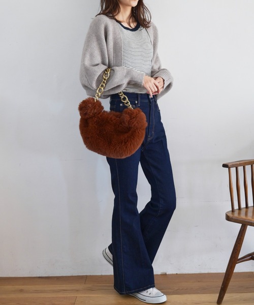 FREE'S MART（フリーズマート）の「◆ボレロニットカーディガン（ニット/セーター・レディース・ホワイト/ブラック/ピンク/グレー/パープル・FREE）」の20枚目の写真