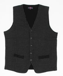 Alexander Julian（アレキサンダージュリアン）の「＊アレキサンダージュリアンメンズ/ALEXANDER JULIAN:MEN ウォッシャブル ウール混千鳥ジャガード ニットジレ（ベスト・メンズ）」