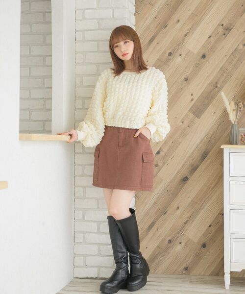 ems excite（エムズエキサイト）の「カーゴポケミニSK（スカート・レディース・ダークブラウン/グリーン/ブラック・FREE）」の14枚目の写真