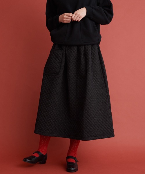 Malle(マル)の「Malle 小花キルティング スカート(スカート・レディース・マスタード/スミクロ・FREE)」の2枚目の写真