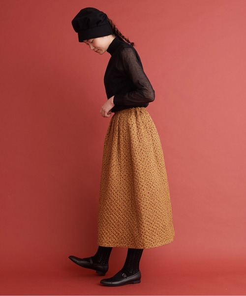 Malle(マル)の「Malle 小花キルティング スカート(スカート・レディース・マスタード/スミクロ・FREE)」の5枚目の写真