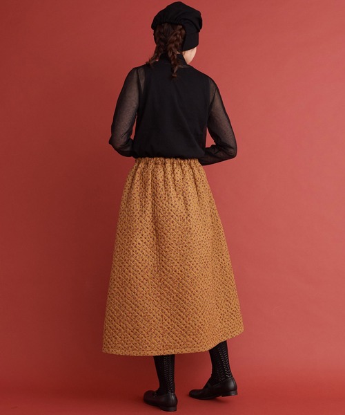 Malle(マル)の「Malle 小花キルティング スカート(スカート・レディース・マスタード/スミクロ・FREE)」の7枚目の写真