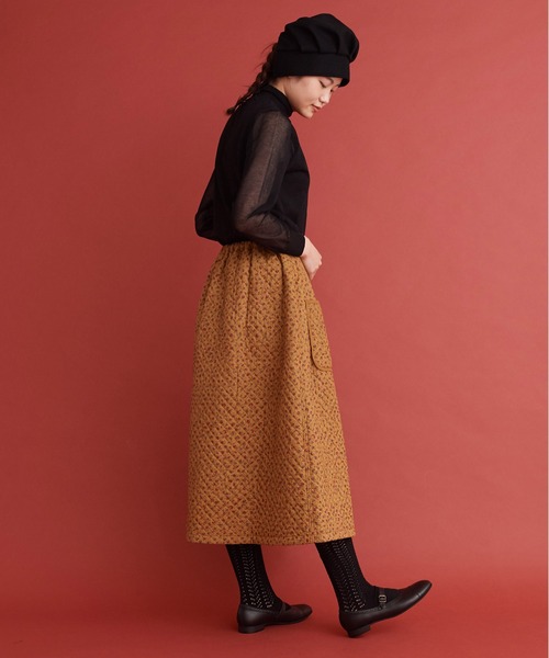 Malle(マル)の「Malle 小花キルティング スカート(スカート・レディース・マスタード/スミクロ・FREE)」の8枚目の写真