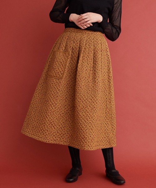 Malle(マル)の「Malle 小花キルティング スカート(スカート・レディース・マスタード/スミクロ・FREE)」の15枚目の写真