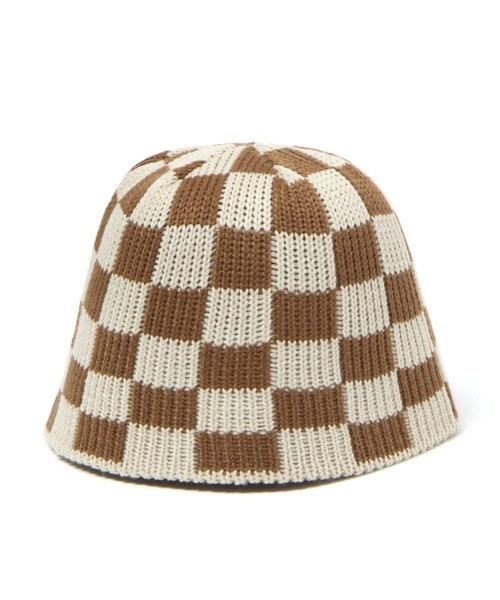 3.3 Field Trip （3.3フィールドトリップ）の「【UNISEX】3.3 Field Trip／チェッカーバケハ（ハット・レディース・ブラック/ブラウン/グリーン・FREE）」の3枚目の写真