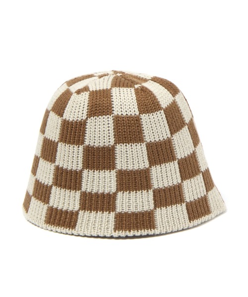 3.3 Field Trip （3.3フィールドトリップ）の「【UNISEX】3.3 Field Trip／チェッカーバケハ（ハット・レディース・ブラック/ブラウン/グリーン・FREE）」の4枚目の写真