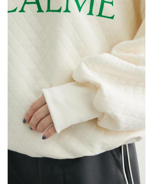 Green　Parks（グリーンパークス）の「キルティングロゴドロストプルオーバー＊（Tシャツ/カットソー・レディース・ブラック/杢グレー/ホワイト系その他2・FREE）」の17枚目の写真