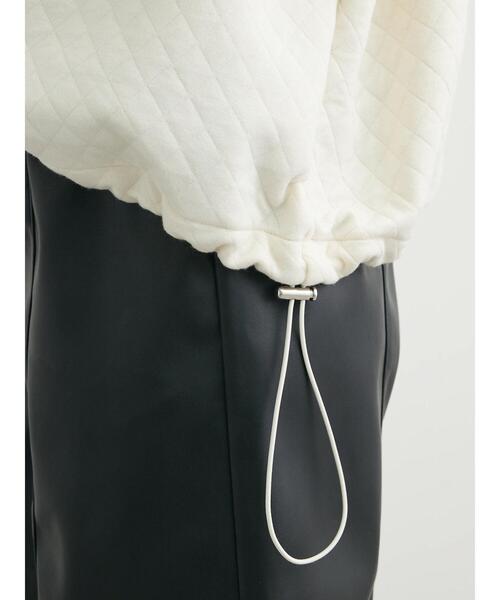 Green　Parks（グリーンパークス）の「キルティングロゴドロストプルオーバー＊（Tシャツ/カットソー・レディース・ブラック/杢グレー/ホワイト系その他2・FREE）」の16枚目の写真