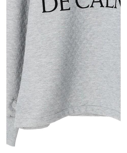 Green　Parks（グリーンパークス）の「キルティングロゴドロストプルオーバー＊（Tシャツ/カットソー・レディース・ブラック/杢グレー/ホワイト系その他2・FREE）」の11枚目の写真