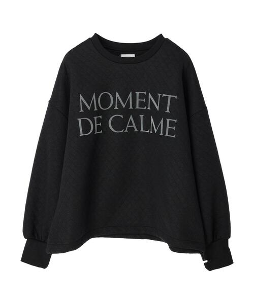 Green　Parks（グリーンパークス）の「キルティングロゴドロストプルオーバー＊（Tシャツ/カットソー・レディース・ブラック/杢グレー/ホワイト系その他2・FREE）」の5枚目の写真