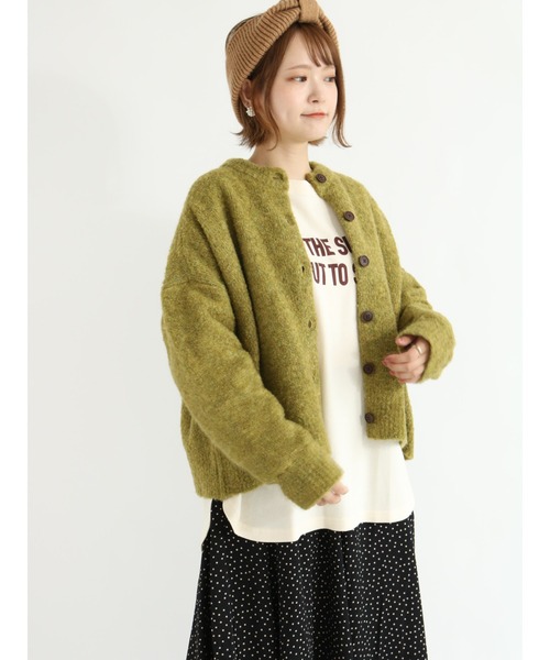 Samansa Mos2（サマンサ モスモス）の「ゆるロゴロンT（Tシャツ/カットソー・レディース・キナリ/ベージュ/イエロー/チャコール・ﾌﾘ-）」の14枚目の写真