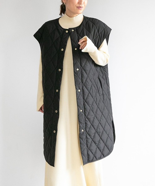 LEPSIM（レプシィム）の「【FOR I SERIES】キルティングベスト　174690（ダウンベスト・レディース・ブラック/カーキ・SMALL）」の2枚目の写真