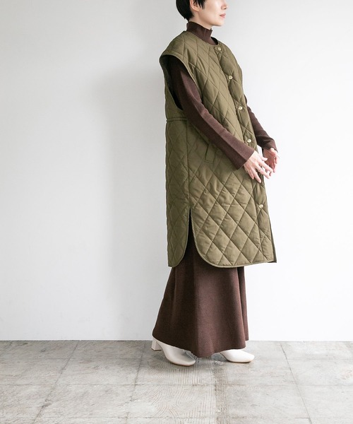 LEPSIM（レプシィム）の「【FOR I SERIES】キルティングベスト　174690（ダウンベスト・レディース・ブラック/カーキ・SMALL）」の11枚目の写真