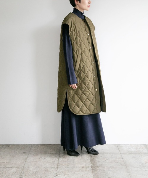 LEPSIM（レプシィム）の「【FOR I SERIES】キルティングベスト　174690（ダウンベスト・レディース・ブラック/カーキ・SMALL）」の8枚目の写真