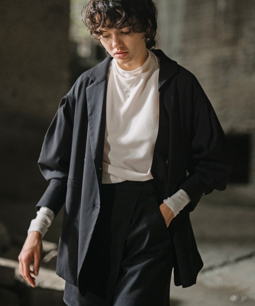 WILLFULLY（ウィルフリー）の「wrap design half fake skirt PT（その他パンツ・レディース・ブラック/チャコール・FREE）」の6枚目の写真