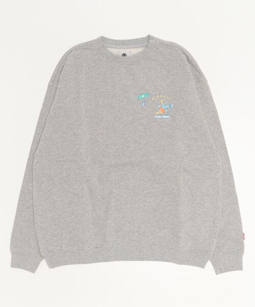 ELEMENT（エレメント）の「【直営店限定】ELEMENT メンズ KAMOCHILL GO CREW トレーナー 【2022年秋冬モデル】/エレメントバックプリントスウェットトレーナー（スウェット・メンズ・ベージュ/グレー/ブラック・MEDIUM/LARGE/X-LARGE）」の4枚目の写真