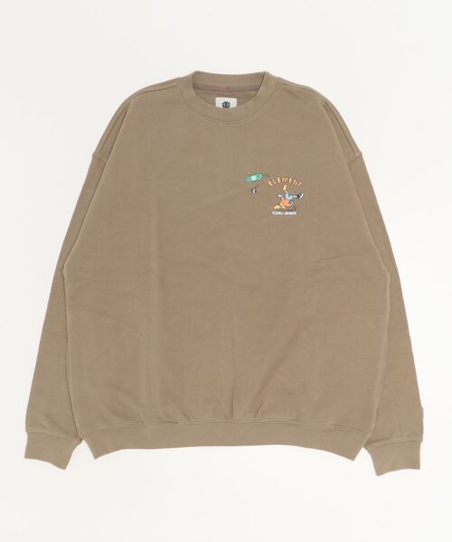 ELEMENT（エレメント）の「【直営店限定】ELEMENT メンズ KAMOCHILL GO CREW トレーナー 【2022年秋冬モデル】/エレメントバックプリントスウェットトレーナー（スウェット・メンズ・ベージュ/グレー/ブラック・MEDIUM/LARGE/X-LARGE）」の5枚目の写真