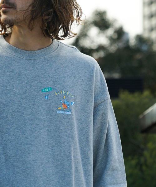 ELEMENT（エレメント）の「【直営店限定】ELEMENT メンズ KAMOCHILL GO CREW トレーナー 【2022年秋冬モデル】/エレメントバックプリントスウェットトレーナー（スウェット・メンズ・ベージュ/グレー/ブラック・MEDIUM/LARGE/X-LARGE）」の8枚目の写真