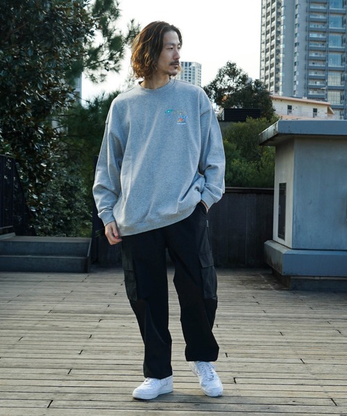 ELEMENT（エレメント）の「【直営店限定】ELEMENT メンズ KAMOCHILL GO CREW トレーナー 【2022年秋冬モデル】/エレメントバックプリントスウェットトレーナー（スウェット・メンズ・ベージュ/グレー/ブラック・MEDIUM/LARGE/X-LARGE）」の10枚目の写真