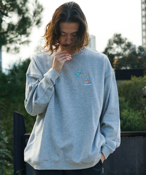 ELEMENT（エレメント）の「【直営店限定】ELEMENT メンズ KAMOCHILL GO CREW トレーナー 【2022年秋冬モデル】/エレメントバックプリントスウェットトレーナー（スウェット・メンズ・ベージュ/グレー/ブラック・MEDIUM/LARGE/X-LARGE）」の13枚目の写真