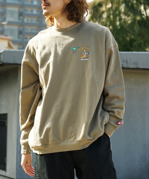 ELEMENT（エレメント）の「【直営店限定】ELEMENT メンズ KAMOCHILL GO CREW トレーナー 【2022年秋冬モデル】/エレメントバックプリントスウェットトレーナー（スウェット・メンズ・ベージュ/グレー/ブラック・MEDIUM/LARGE/X-LARGE）」の18枚目の写真