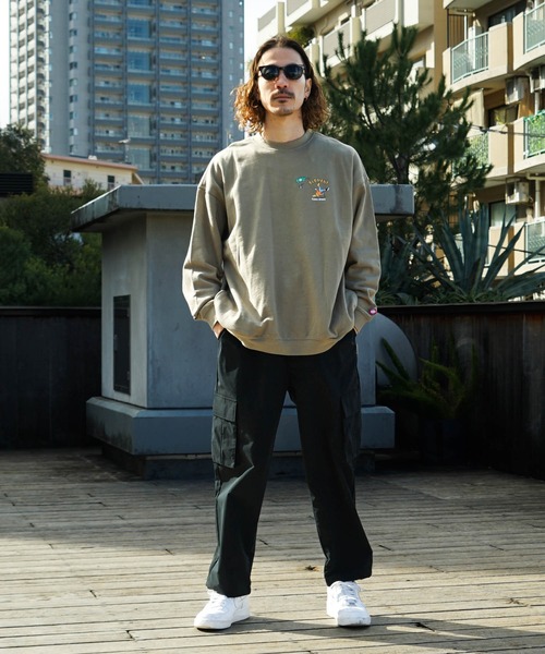 ELEMENT（エレメント）の「【直営店限定】ELEMENT メンズ KAMOCHILL GO CREW トレーナー 【2022年秋冬モデル】/エレメントバックプリントスウェットトレーナー（スウェット・メンズ・ベージュ/グレー/ブラック・MEDIUM/LARGE/X-LARGE）」の19枚目の写真