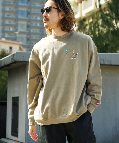 ELEMENT（エレメント）の「【直営店限定】ELEMENT メンズ KAMOCHILL GO CREW トレーナー 【2022年秋冬モデル】/エレメントバックプリントスウェットトレーナー（スウェット・メンズ・ベージュ/グレー/ブラック・MEDIUM/LARGE/X-LARGE）」の20枚目の写真