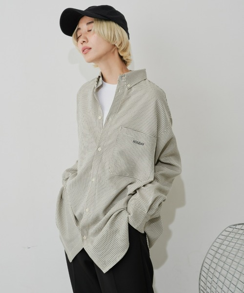 Auntie Rosa Holiday（アンティローザホリデー）の「ボタンダウンオーバーサイズシャツ（シャツ/ブラウス・レディース・ブルー/ブラック/チェック/アイボリー/ブラック系その他/ストライプ・FREE）」の15枚目の写真