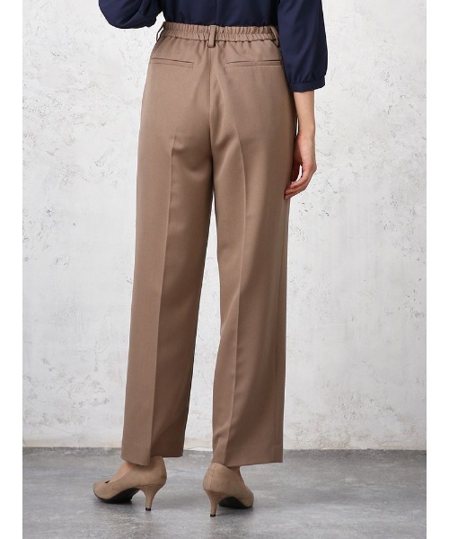 Perfect Suit FActory（パーフェクトスーツファクトリー）の「SPALDING(SET-A) ワイドテーパードパンツ（スーツパンツ・レディース・ネイビー/ベージュ・M/L/S）」の11枚目の写真