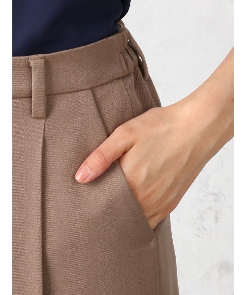 Perfect Suit FActory（パーフェクトスーツファクトリー）の「SPALDING(SET-A) ワイドテーパードパンツ（スーツパンツ・レディース・ネイビー/ベージュ・M/L/S）」の14枚目の写真