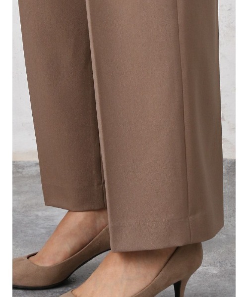 Perfect Suit FActory（パーフェクトスーツファクトリー）の「SPALDING(SET-A) ワイドテーパードパンツ（スーツパンツ・レディース・ネイビー/ベージュ・M/L/S）」の15枚目の写真