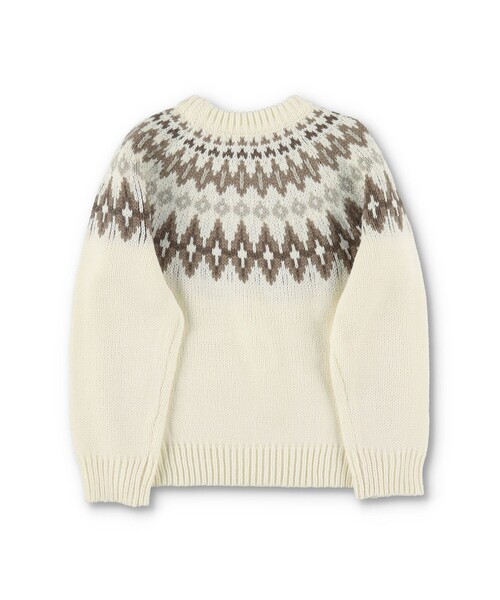 BRANSHES（ブランシェス）の「求心柄ニット（ニット/セーター・キッズ・アイボリー・M/L/XL）」の7枚目の写真