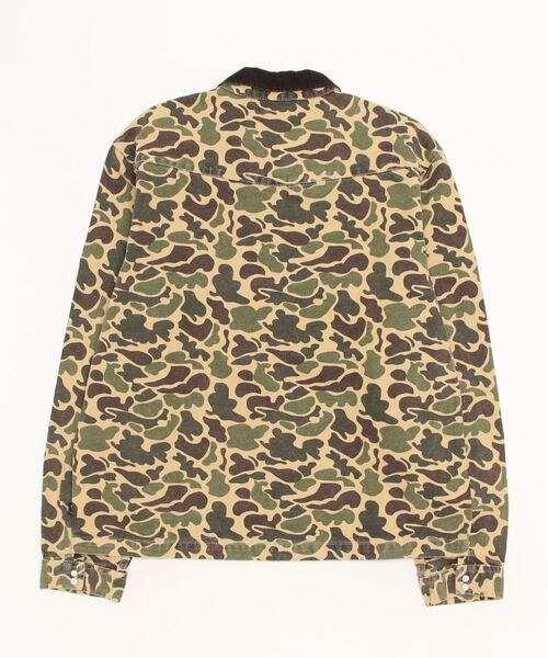 STUSSY（ステューシー）の「STUSSY/ステューシー WASHED CANVAS WORK SHIRT ワークシャツジャケット（ブルゾン・メンズ・カモフラージュ・XL）」の8枚目の写真