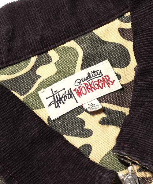 STUSSY（ステューシー）の「STUSSY/ステューシー WASHED CANVAS WORK SHIRT ワークシャツジャケット（ブルゾン・メンズ・カモフラージュ・XL）」の3枚目の写真