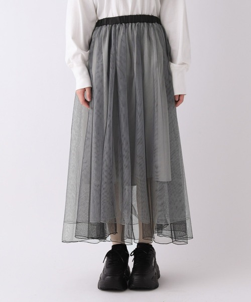 repipi armario(レピピ アルマリオ)の「チュールロングスカート(スカート・キッズ・ブラック/グレー・SMALL/MEDIUM/LARGE)」の3枚目の写真