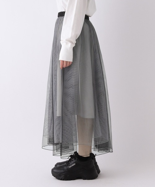 repipi armario(レピピ アルマリオ)の「チュールロングスカート(スカート・キッズ・ブラック/グレー・SMALL/MEDIUM/LARGE)」の4枚目の写真