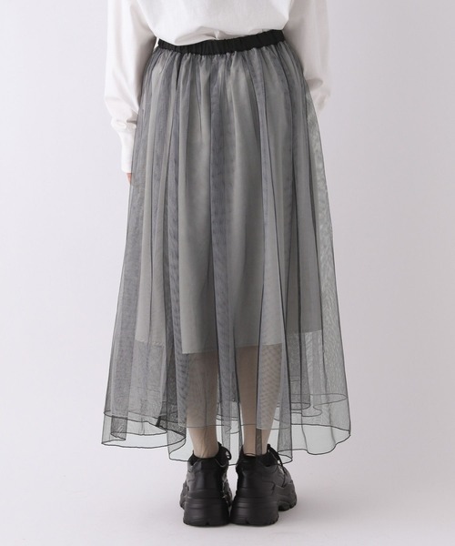 repipi armario(レピピ アルマリオ)の「チュールロングスカート(スカート・キッズ・ブラック/グレー・SMALL/MEDIUM/LARGE)」の5枚目の写真