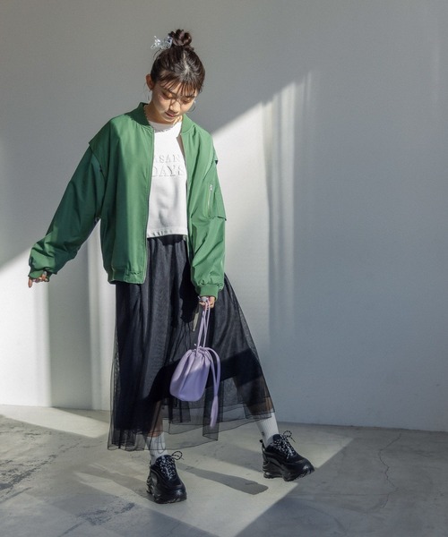 repipi armario(レピピ アルマリオ)の「チュールロングスカート(スカート・キッズ・ブラック/グレー・SMALL/MEDIUM/LARGE)」の15枚目の写真