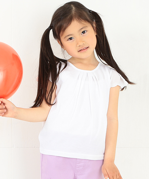 B:MING by BEAMS(ビーミングバイビームス)の「ビーミング by ビームス / 袖フリルTシャツ(Tシャツ/カットソー・キッズ・イエロー/ブルー/オフホワイト・110/130/100/120/90/80)」の2枚目の写真