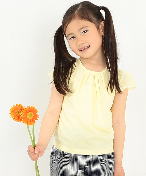 B:MING by BEAMS(ビーミングバイビームス)の「ビーミング by ビームス / 袖フリルTシャツ(Tシャツ/カットソー・キッズ・イエロー/ブルー/オフホワイト・110/130/100/120/90/80)」の3枚目の写真
