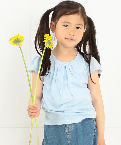 B:MING by BEAMS(ビーミングバイビームス)の「ビーミング by ビームス / 袖フリルTシャツ(Tシャツ/カットソー・キッズ・イエロー/ブルー/オフホワイト・110/130/100/120/90/80)」の1枚目の写真