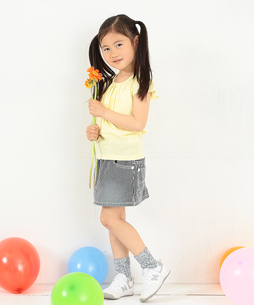 B:MING by BEAMS(ビーミングバイビームス)の「ビーミング by ビームス / 袖フリルTシャツ(Tシャツ/カットソー・キッズ・イエロー/ブルー/オフホワイト・110/130/100/120/90/80)」の8枚目の写真