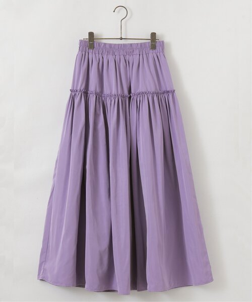 frames RAY CASSIN(フレームスレイカズン)の「WEB限定 ナイロンティアードスカート(スカート・レディース・オフホワイト/ダークブラウン/ライトパープル・FREE)」の7枚目の写真