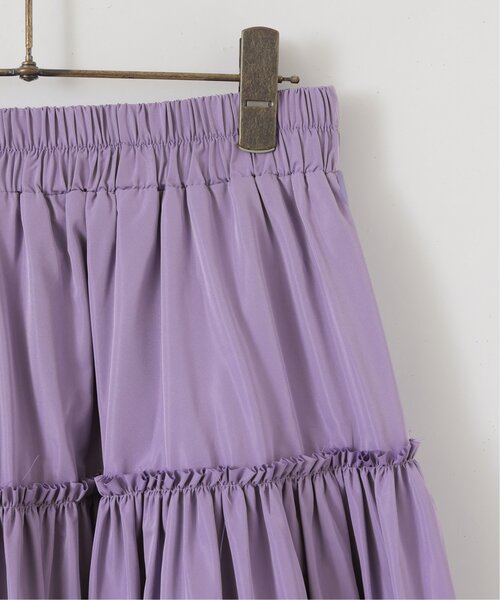 frames RAY CASSIN(フレームスレイカズン)の「WEB限定 ナイロンティアードスカート(スカート・レディース・オフホワイト/ダークブラウン/ライトパープル・FREE)」の9枚目の写真