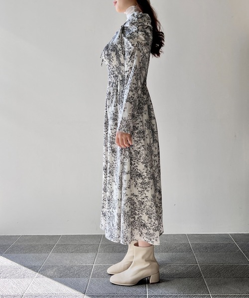 NOMAE（ノーマエ）の「デコルテ2wayシャーリングワンピース（ワンピース・レディース・ライトグレー/ライトブルー/ブラック/ライトピンク・FREE）」の7枚目の写真