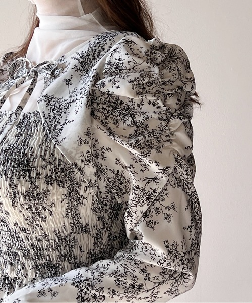 NOMAE（ノーマエ）の「デコルテ2wayシャーリングワンピース（ワンピース・レディース・ライトグレー/ライトブルー/ブラック/ライトピンク・FREE）」の14枚目の写真