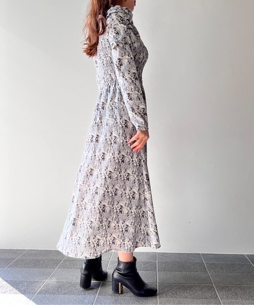 NOMAE（ノーマエ）の「デコルテ2wayシャーリングワンピース（ワンピース・レディース・ライトグレー/ライトブルー/ブラック/ライトピンク・FREE）」の21枚目の写真